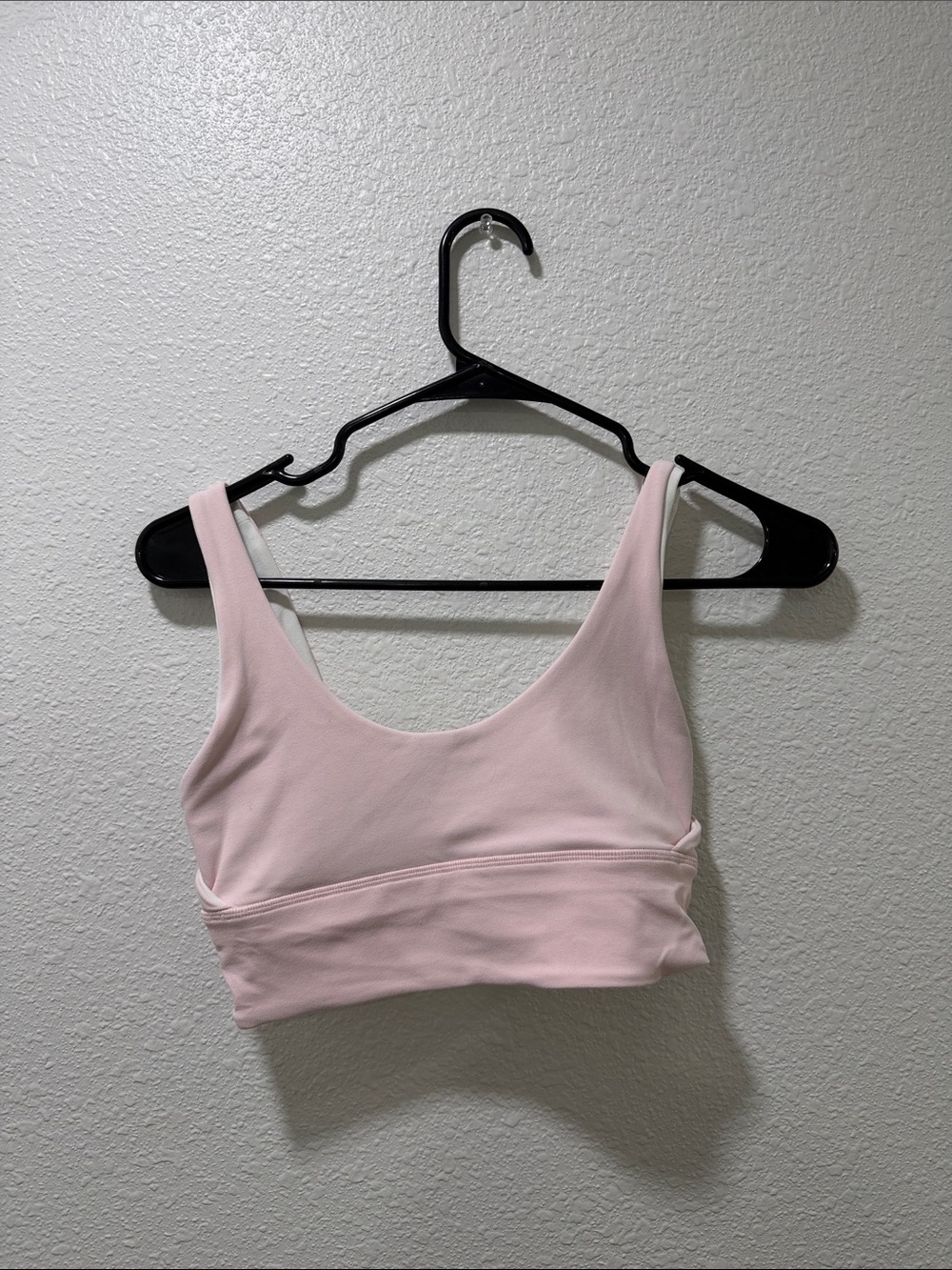 lululemon athletica Pale Pink/White Reversible Sports Bra